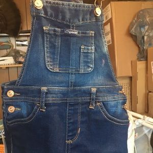 New Jordache girls 5t denim bib overalls
